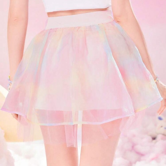 ROMWE for SHEIN Ballet Core Tutu Rainbow Color- Zip Side. Adult Small - Picture 6 of 11